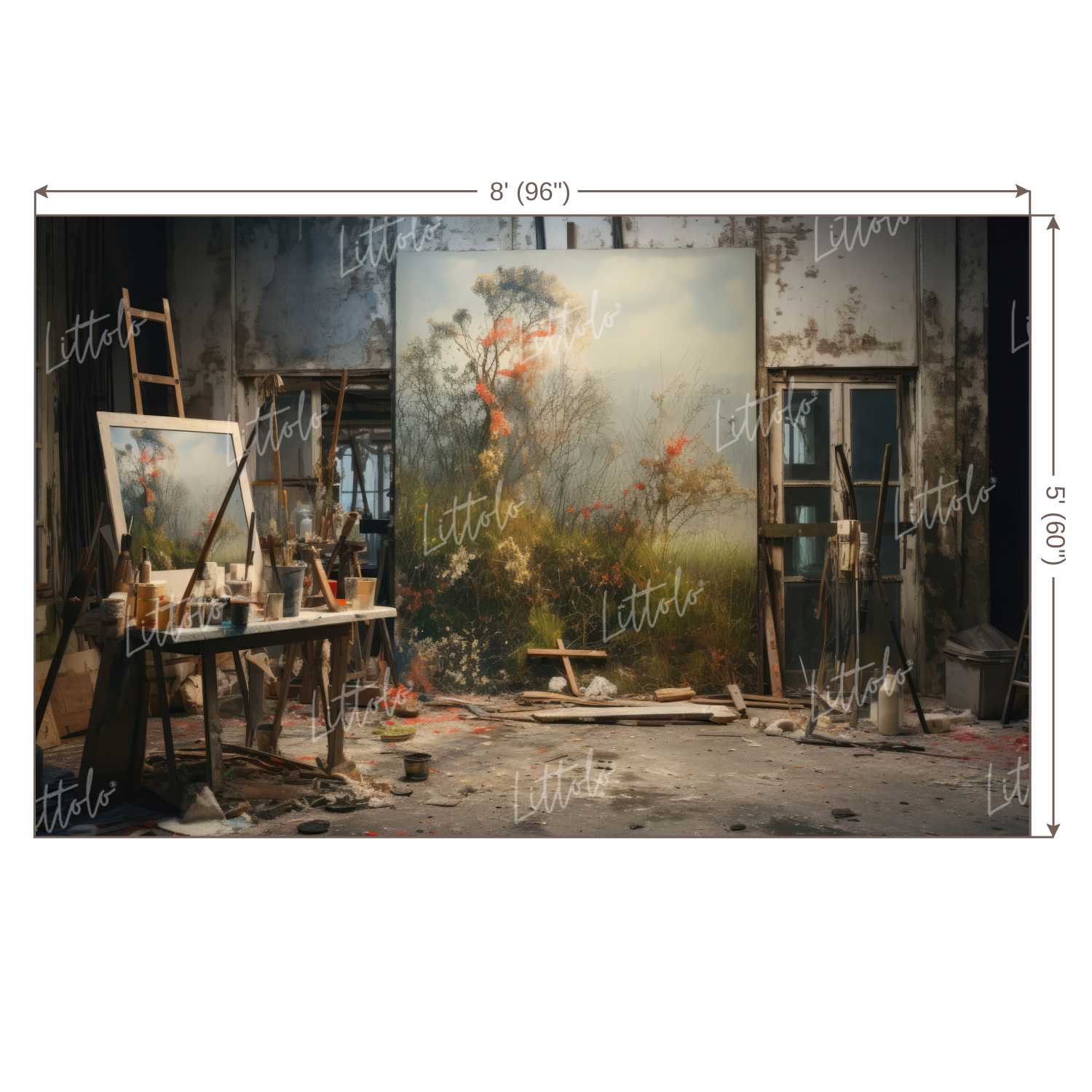 LB1171 Floral and Fine Art Backdrop