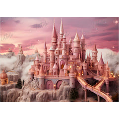 LB1172 Cake Smash and Themed Drops Prince / Princess Castle Backdrop