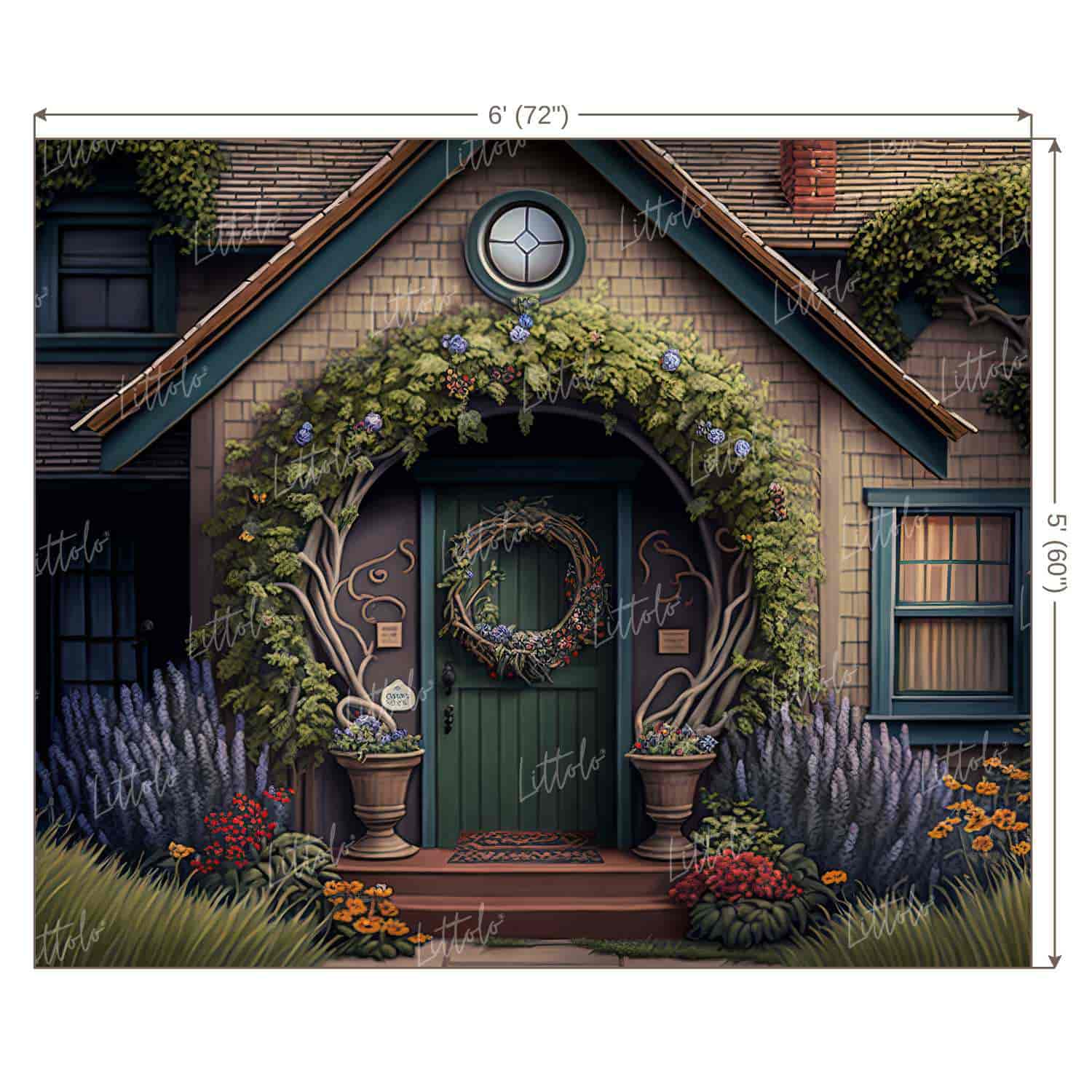 LB1210 Cake Smash and Themed Drops Fantasy House Backdrop