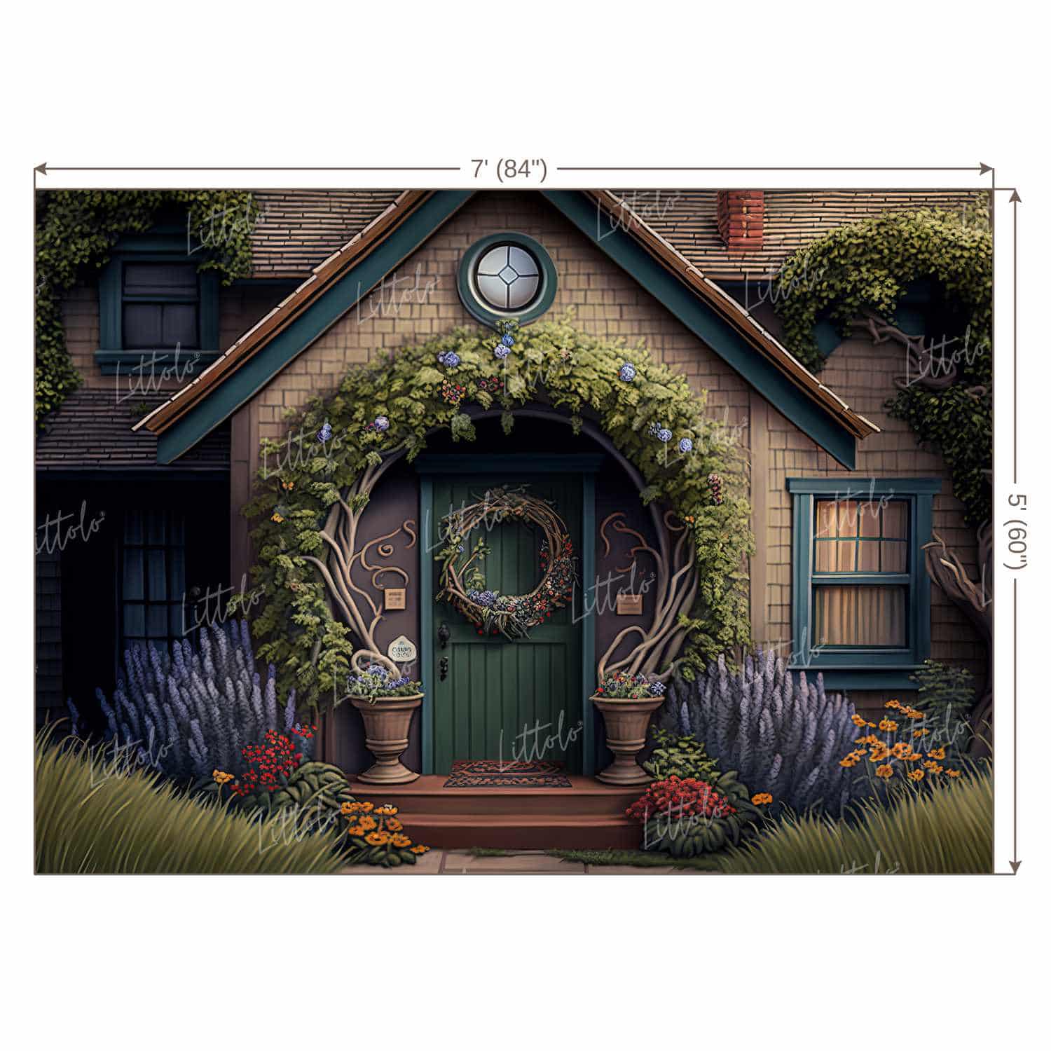 LB1210 Cake Smash and Themed Drops Fantasy House Backdrop