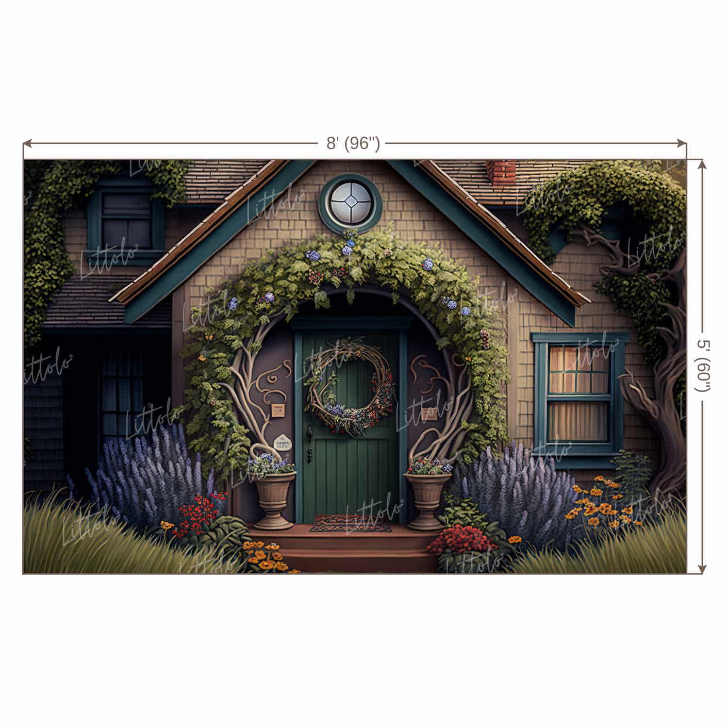 LB1210 Cake Smash and Themed Drops Fantasy House Backdrop