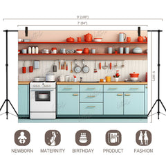 LB1362 Cake Smash and Themed Drops Chef / Kitchen Backdrop