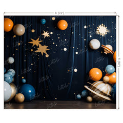 LB1372 Cake Smash and Themed Drops Space Astronaut Backdrop