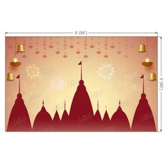 LB1382 Festive and Seasons Lord Ram Backdrop