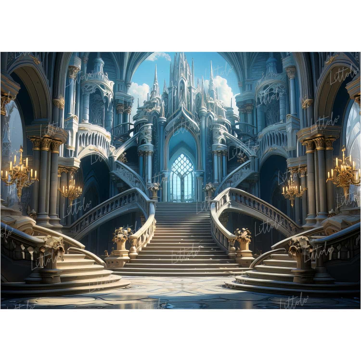 LB1400 Cake Smash and Themed Drops Prince / Princess Castle Backdrop