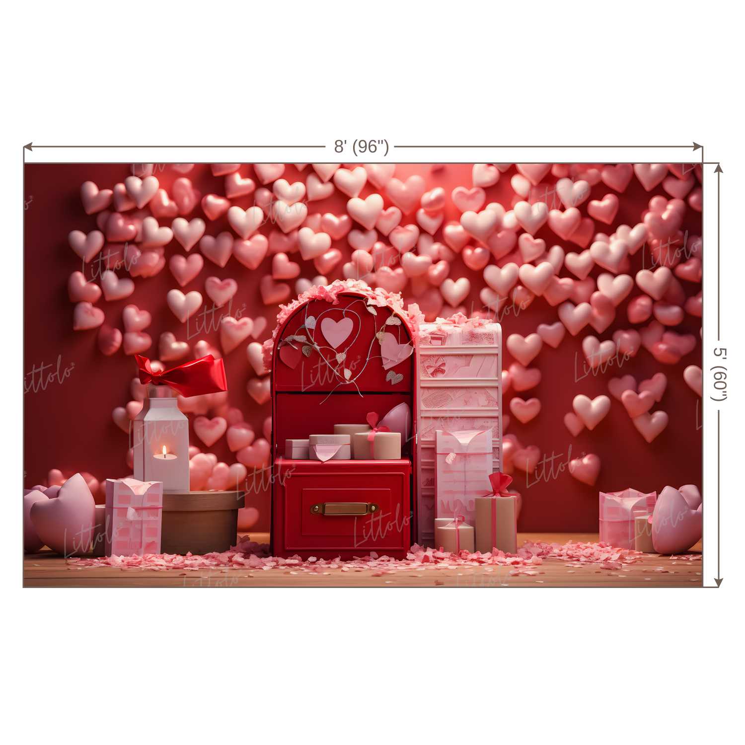 LB1444 Festivals and Seasons Valentine's Day Backdrop