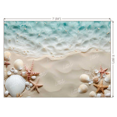 LB1455 Cake Smash and Themed Drops Beach Backdrop