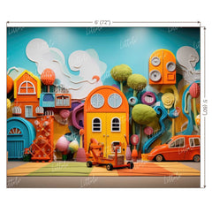 LB1473 Cake Smash and Themed Drops Teddy and Toys Backdrop