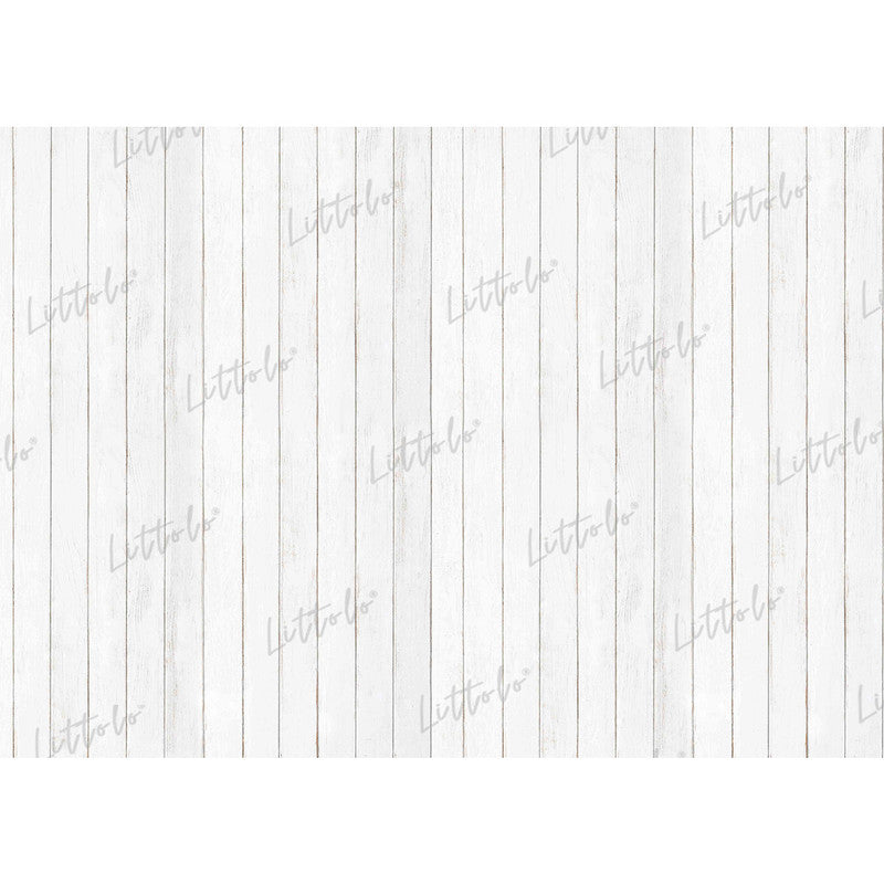 LB1496 Wooden White Plank Backdrop