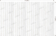 LB1496 Wooden White Plank Backdrop