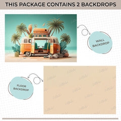LB1511 Vintage Beach Van Duodrop (2 Pcs)