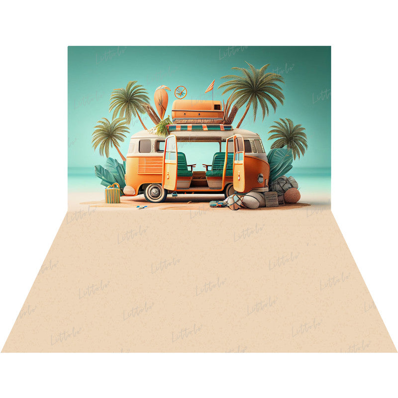 LB1511 Vintage Beach Van Duodrop (2 Pcs)