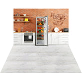 LB1513 Modern Kitchen Interior Backdrop Combo (2 Pcs)