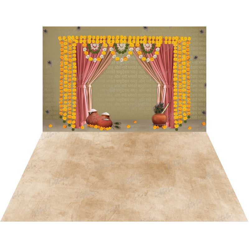 LB1520 Floral Drape Duodrop (2 Pcs)
