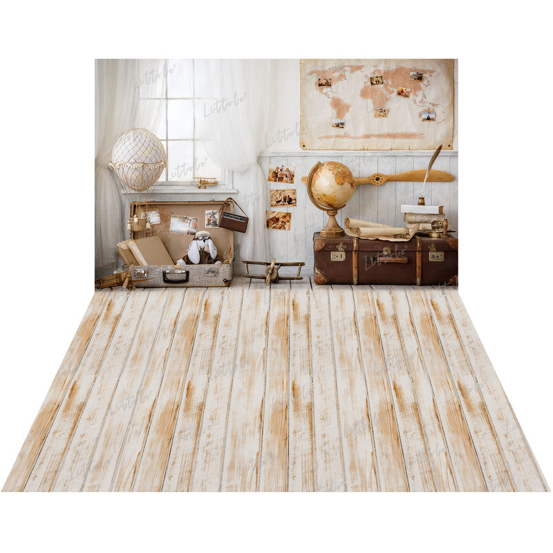 LB1529 Vintage Travel-Themed Studio Duodrop (2 Pcs)