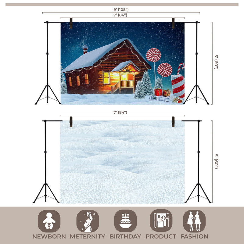 LB1531 Winter Cabin Snowscape Duodrop (2 Pcs)