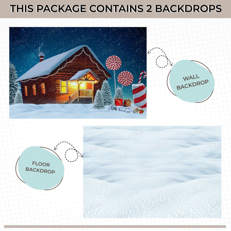 LB1531 Winter Cabin Snowscape Duodrop (2 Pcs)