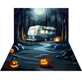 LB1533 Halloween Caravan Forest Backdrop Combo (2 Pcs)
