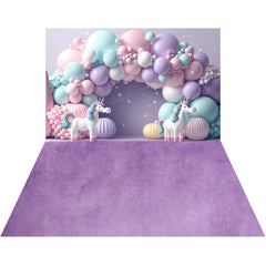 LB1540 Pastel Unicorn Balloon Duodrop (2 Pcs)