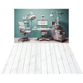 LB1545 Modern Dental Office Backdrop Combo (2 Pcs)