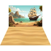 LB1546 Sailing Ship Beach Backdrop Combo (2 Pcs)