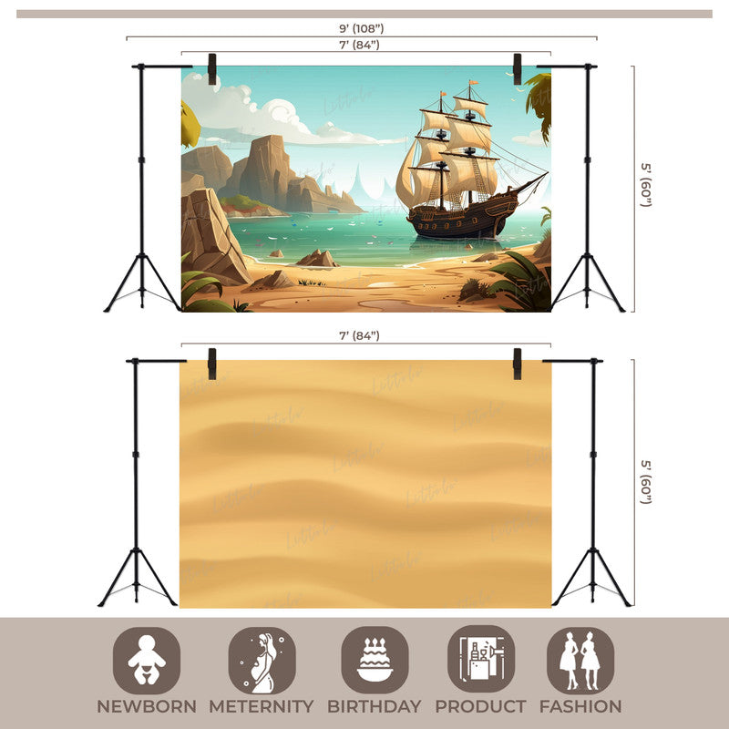 LB1546 Sailing Ship Beach Duodrop (2 Pcs)