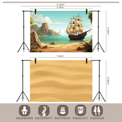 LB1546 Sailing Ship Beach Duodrop (2 Pcs)
