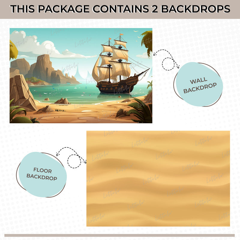 LB1546 Sailing Ship Beach Duodrop (2 Pcs)