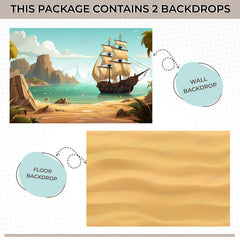 LB1546 Sailing Ship Beach Duodrop (2 Pcs)