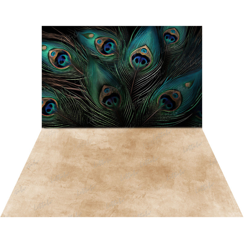 LB1548 Peacock Feather Duodrop (2 Pcs)