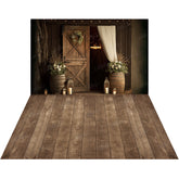 LB1556 Rustic Door Floral Backdrop Combo (2 Pcs)
