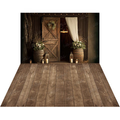 LB1556 Rustic Door Floral Duodrop (2 Pcs)