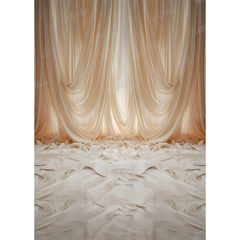 LB1565 Soft Ivory Draped Fabric Maternity Photography Backdrop