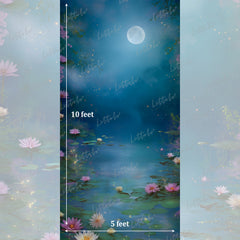 LB1566 Fairy Tale Moonlight Water Lily Backdrop