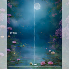 LB1566 Fairy Tale Moonlight Water Lily Backdrop