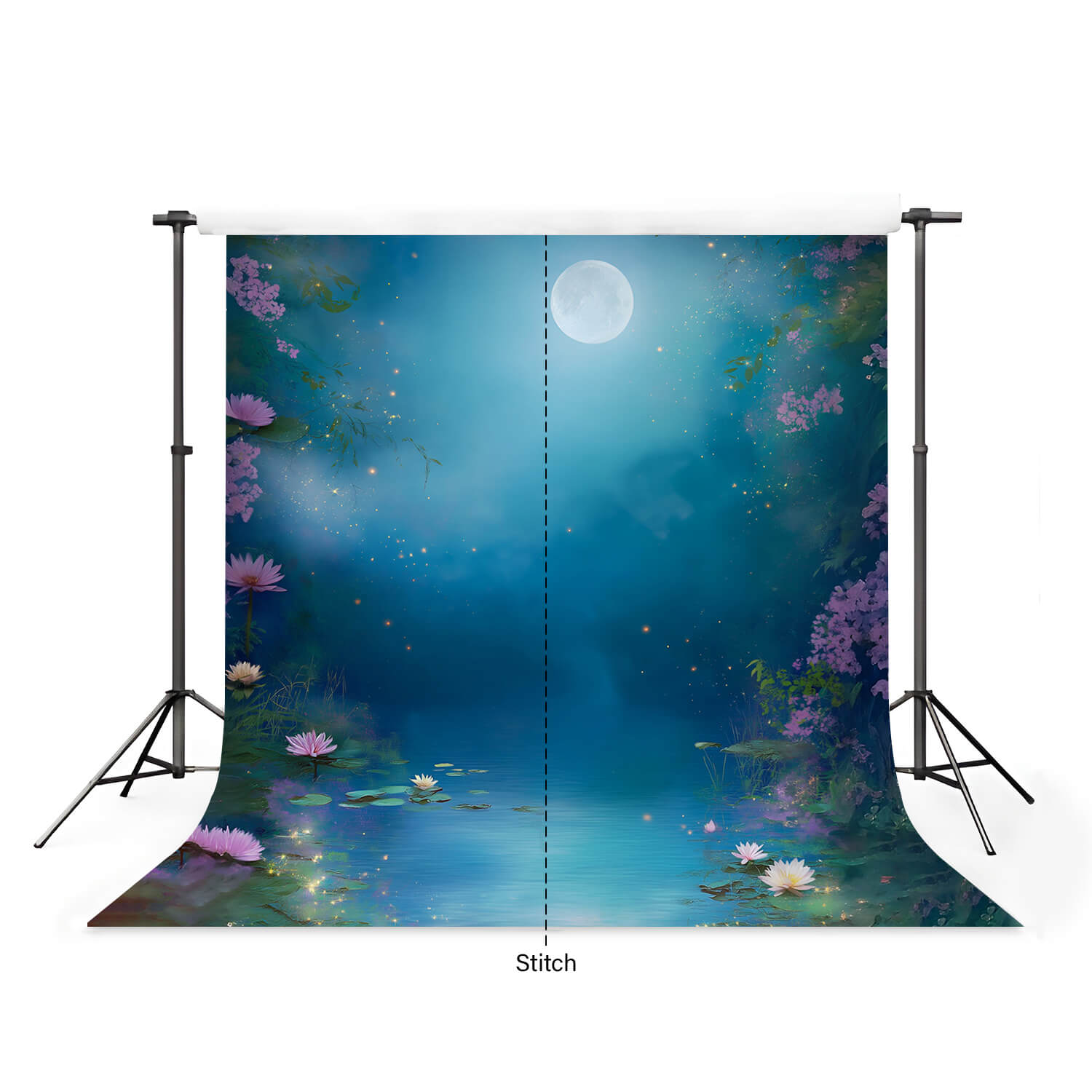 LB1566 Fairy Tale Moonlight Water Lily Backdrop