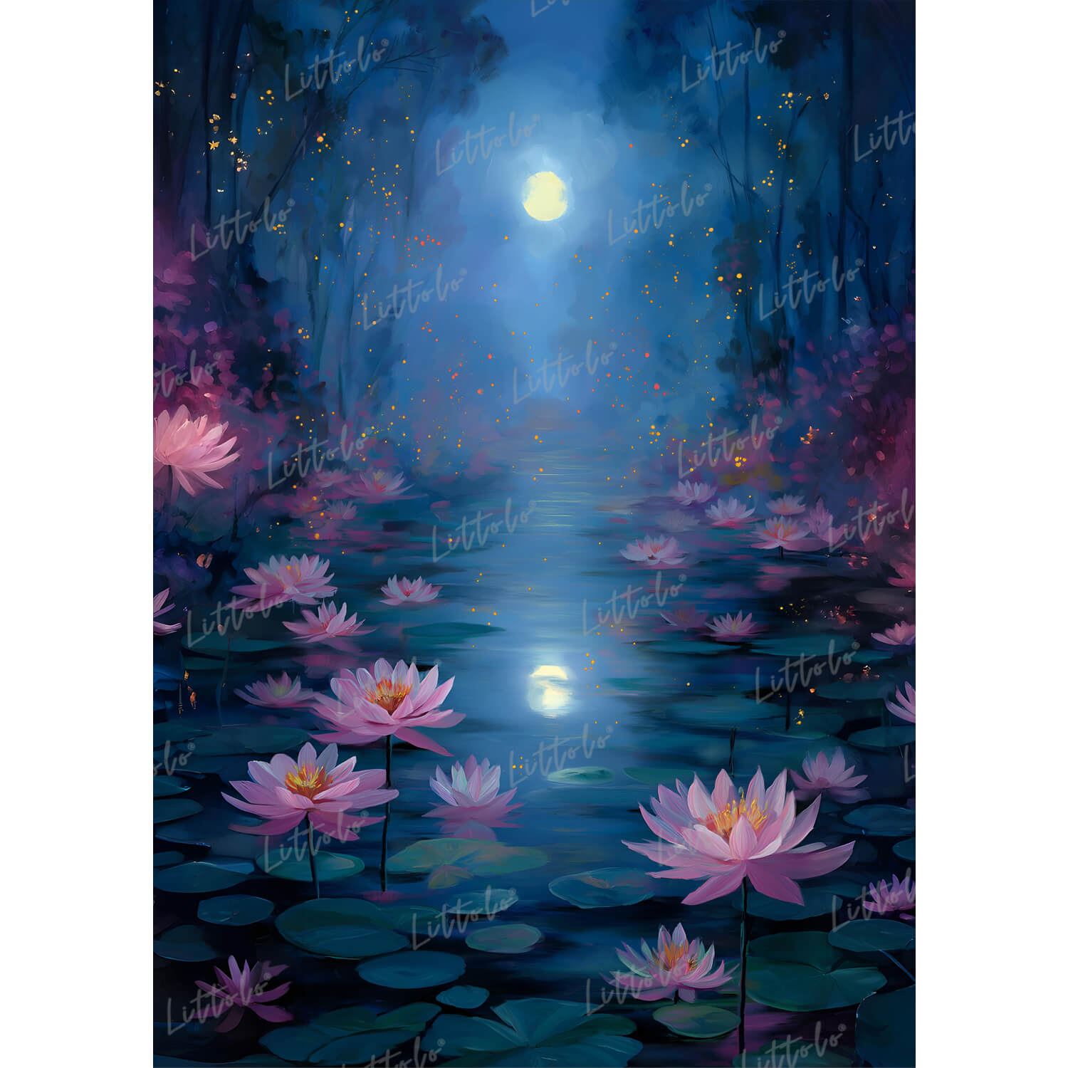 LB1567 Fine Art Moon Reflection Maternity Background