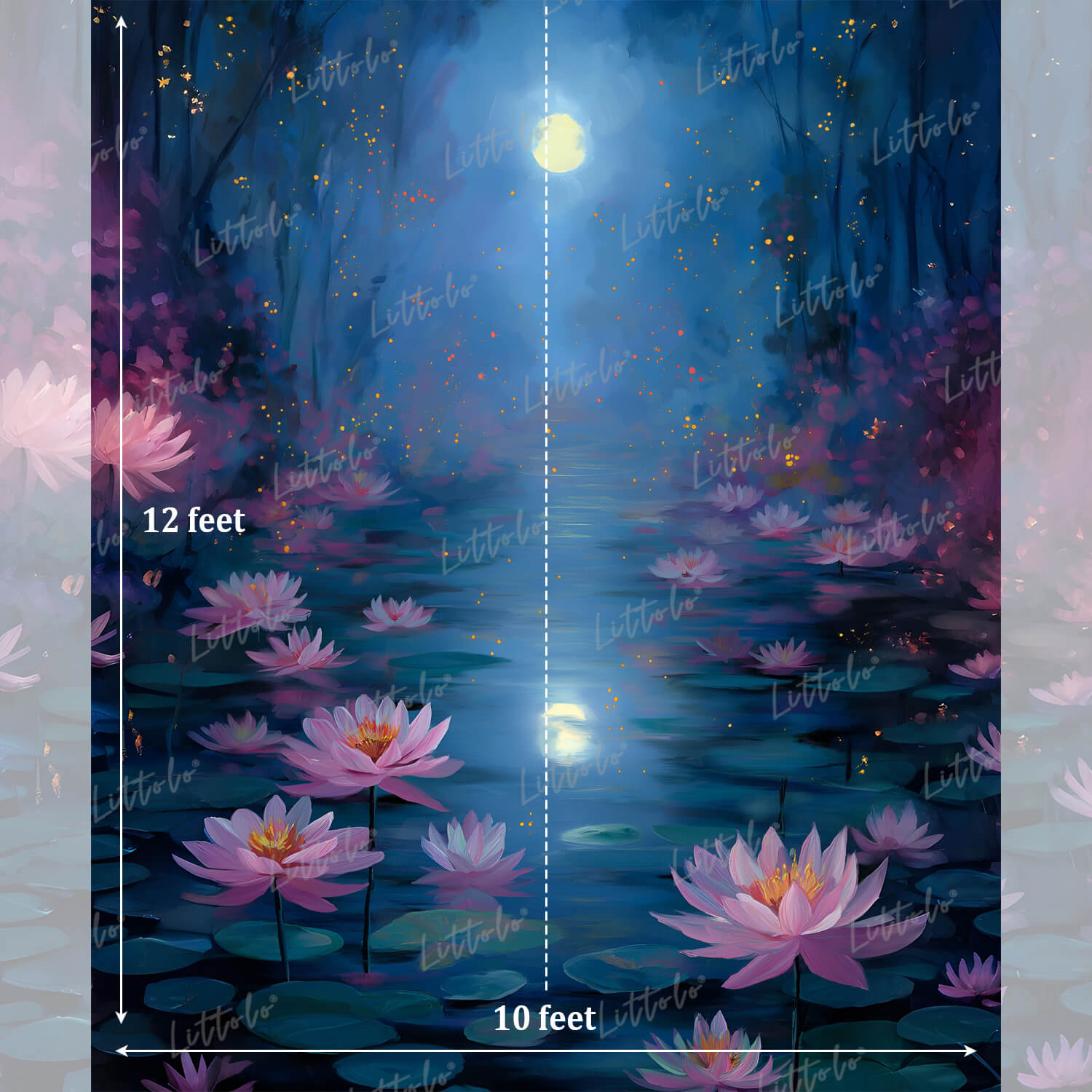LB1567 Fine Art Moon Reflection Maternity Background