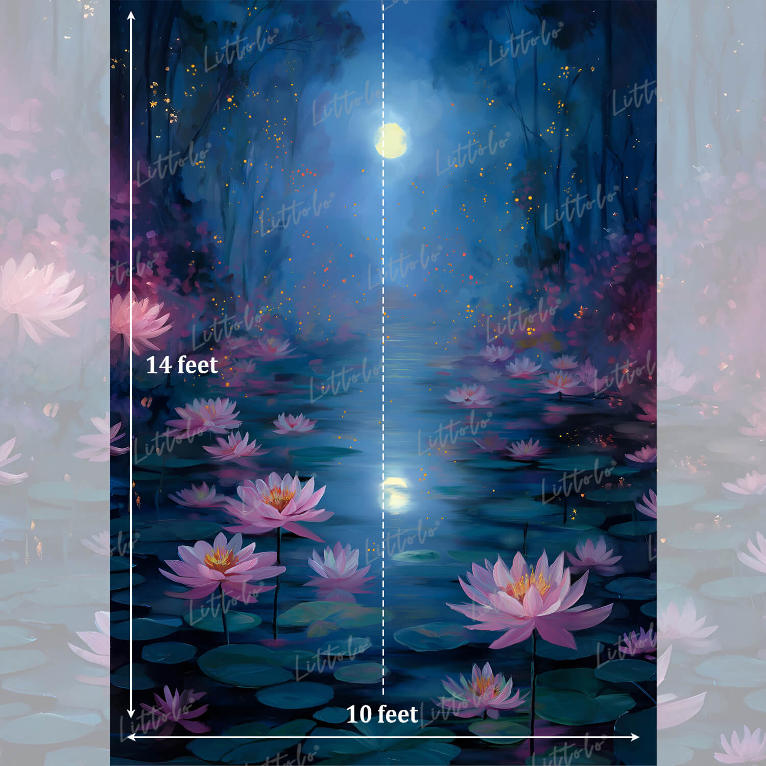 LB1567 Fine Art Moon Reflection Maternity Background