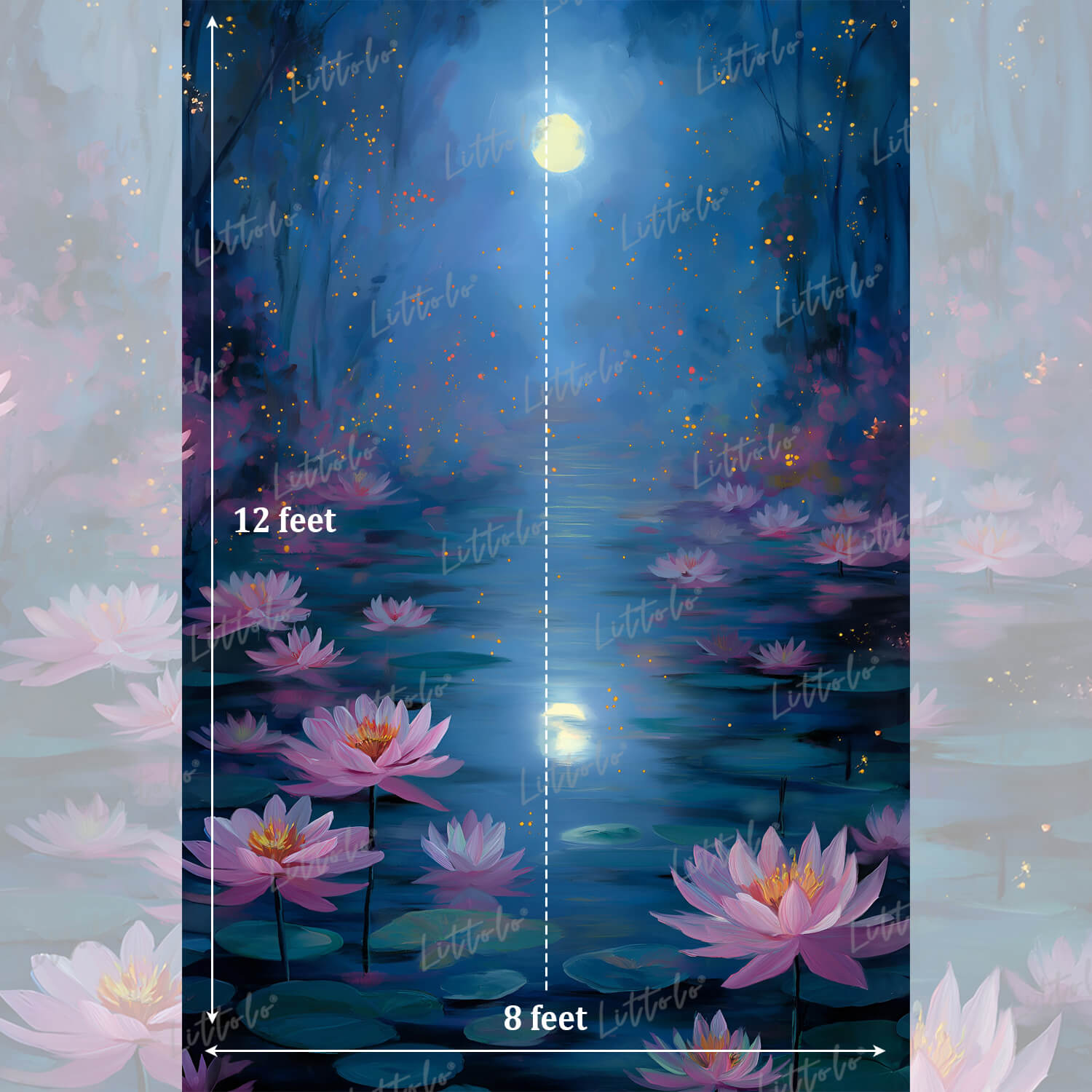 LB1567 Fine Art Moon Reflection Maternity Background