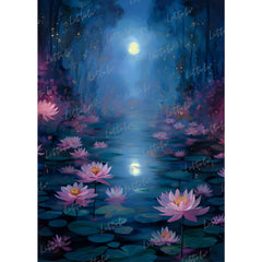 LB1567 Fine Art Moon Reflection Maternity Background