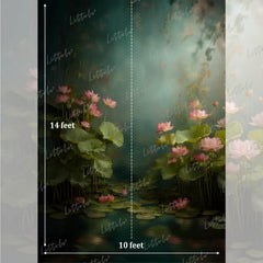LB1568 Ethereal Lotus Garden Maternity Backdrop