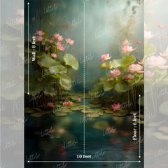 LB1568 Ethereal Lotus Garden Maternity Backdrop
