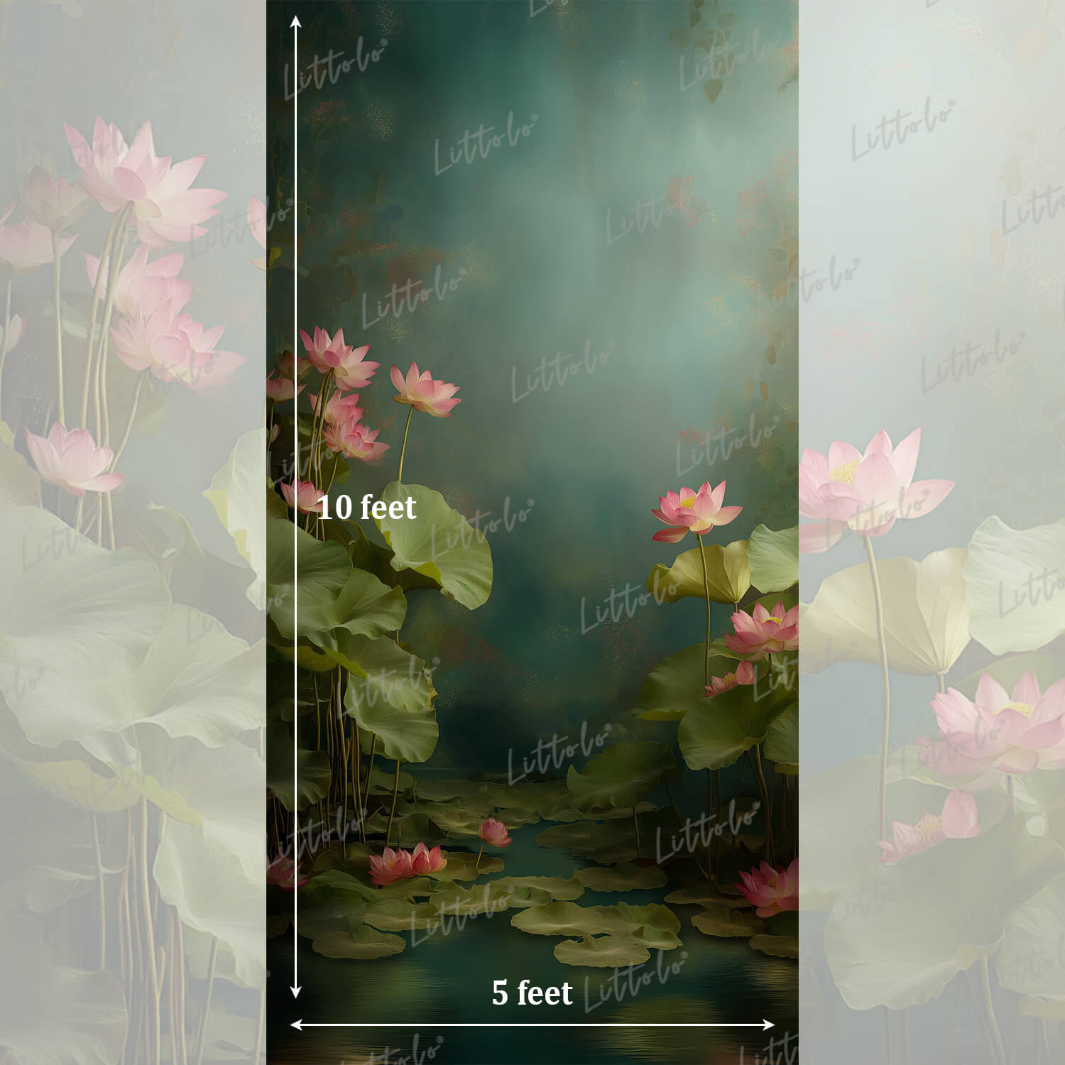 LB1568 Ethereal Lotus Garden Maternity Backdrop