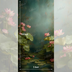 LB1568 Ethereal Lotus Garden Maternity Backdrop