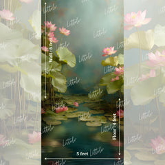LB1568 Ethereal Lotus Garden Maternity Backdrop