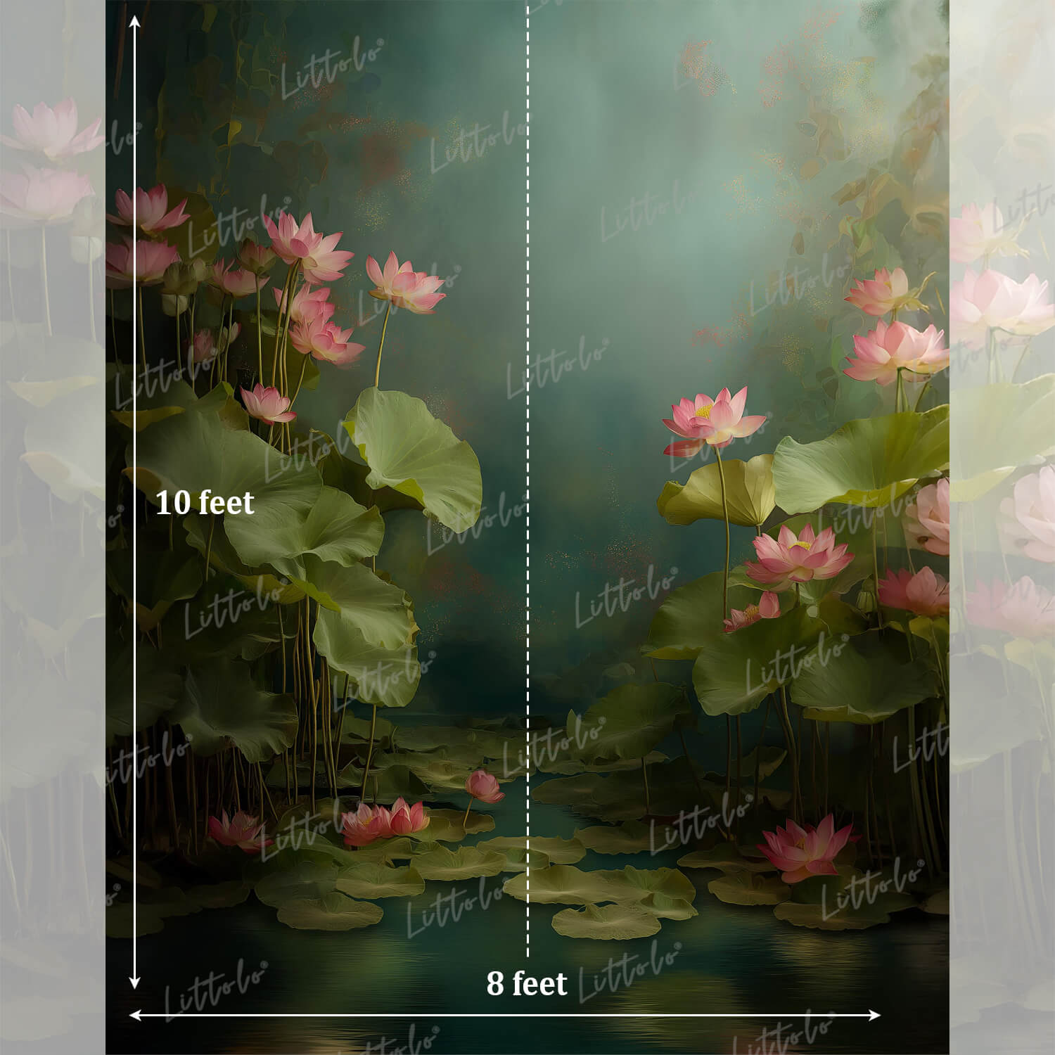 LB1568 Ethereal Lotus Garden Maternity Backdrop