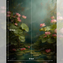 LB1568 Ethereal Lotus Garden Maternity Backdrop