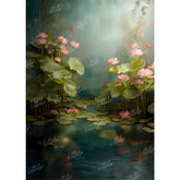 LB1568 Ethereal Lotus Garden Maternity Backdrop
