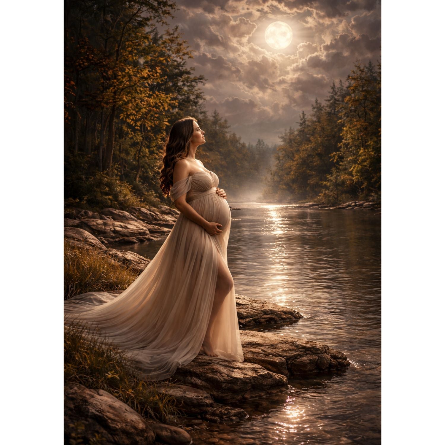 LB1576 Midnight Harmony Maternity Backdrop